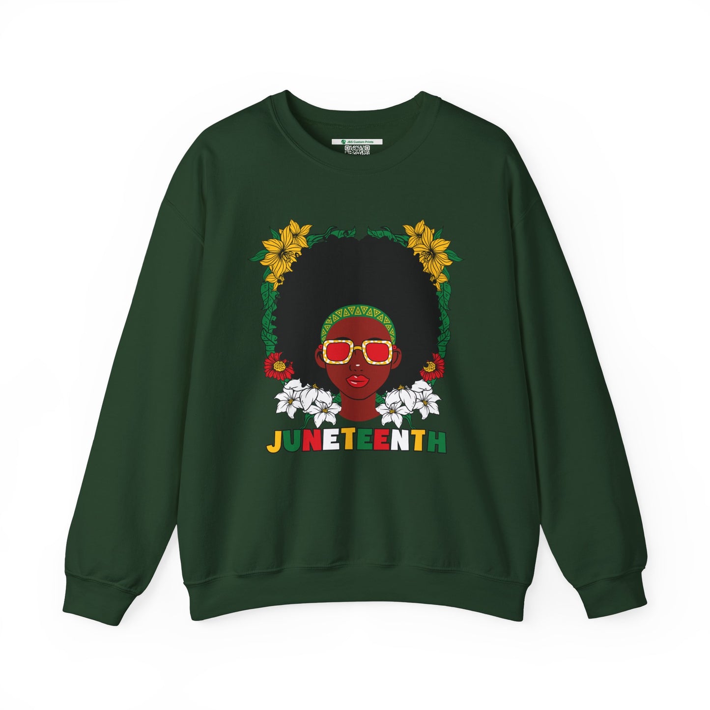 Juneteenth -- Afrocentric Design (Adult Unisex Crewneck Sweatshirt)