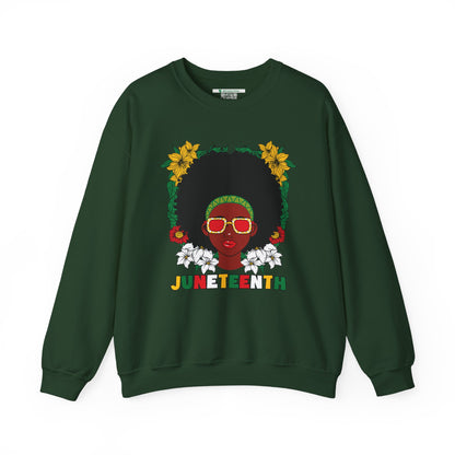 Juneteenth -- Afrocentric Design (Adult Unisex Crewneck Sweatshirt)