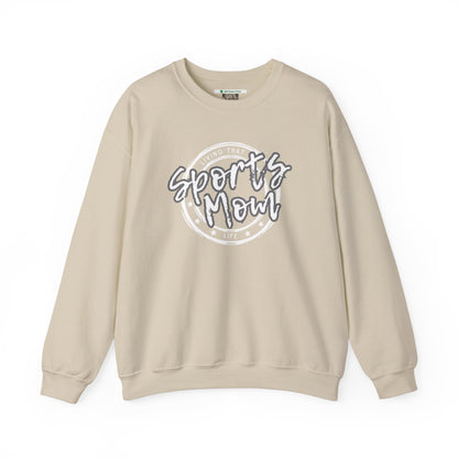 Sports Mom -- Gray Font (Adult Unisex Crewneck Sweatshirt)