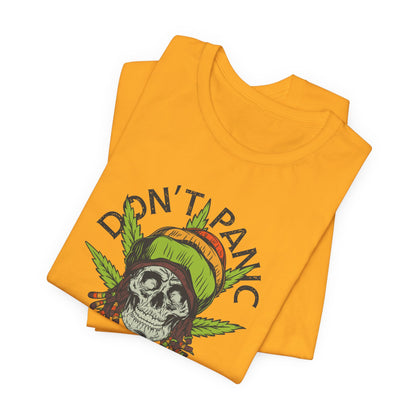 Cannabis -- Don't Panic It's Organic (Adult Unisex Tee)