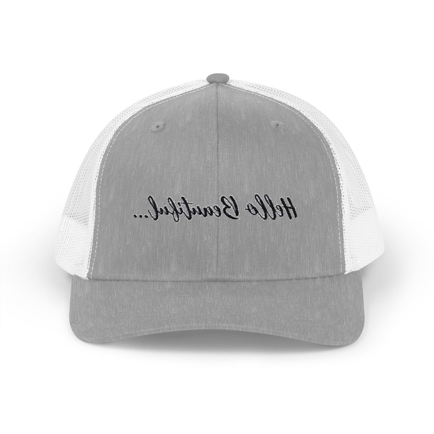 Mirror Message -- Hello Beautiful (Embroidered Snapback Trucker Hat)