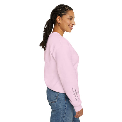 Peace Sign [Sleeve Message] (Adult Unisex Crewneck Sweatshirt)
