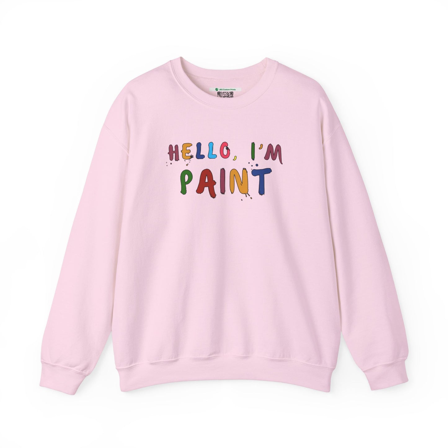 Matching Couple's Set -- Hello, I'm Paint (Adult Unisex Crewneck Sweatshirt)