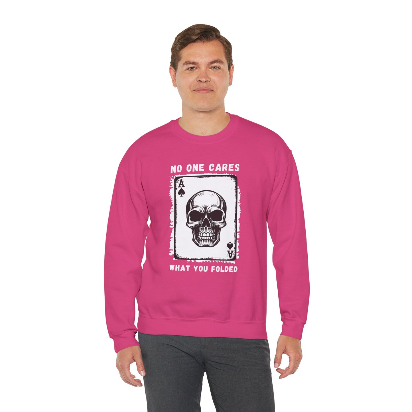 No One Cares What You Folded (Adult Unisex Crewneck Sweatshirt)