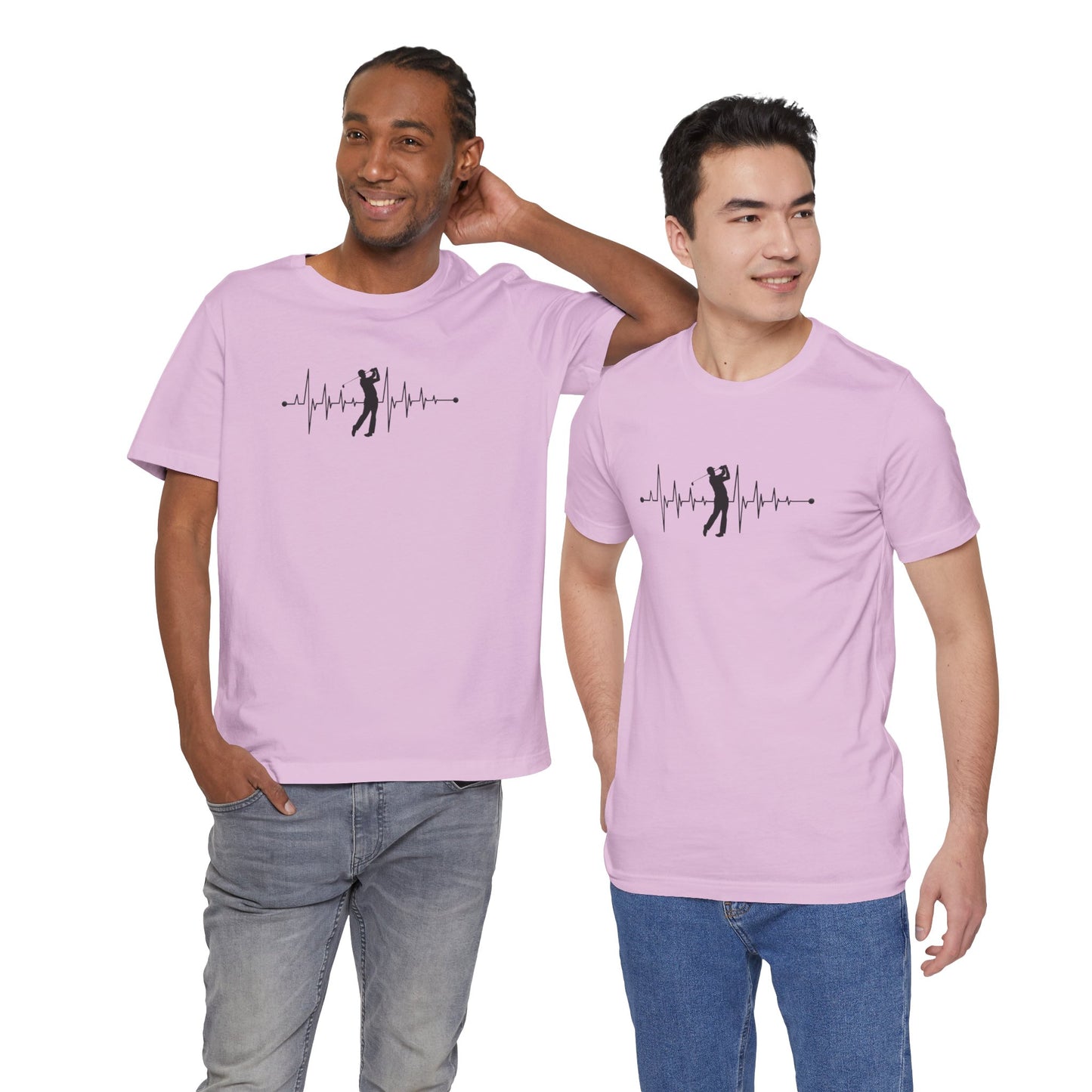 Golf Heartbeat (Adult Unisex Tee)