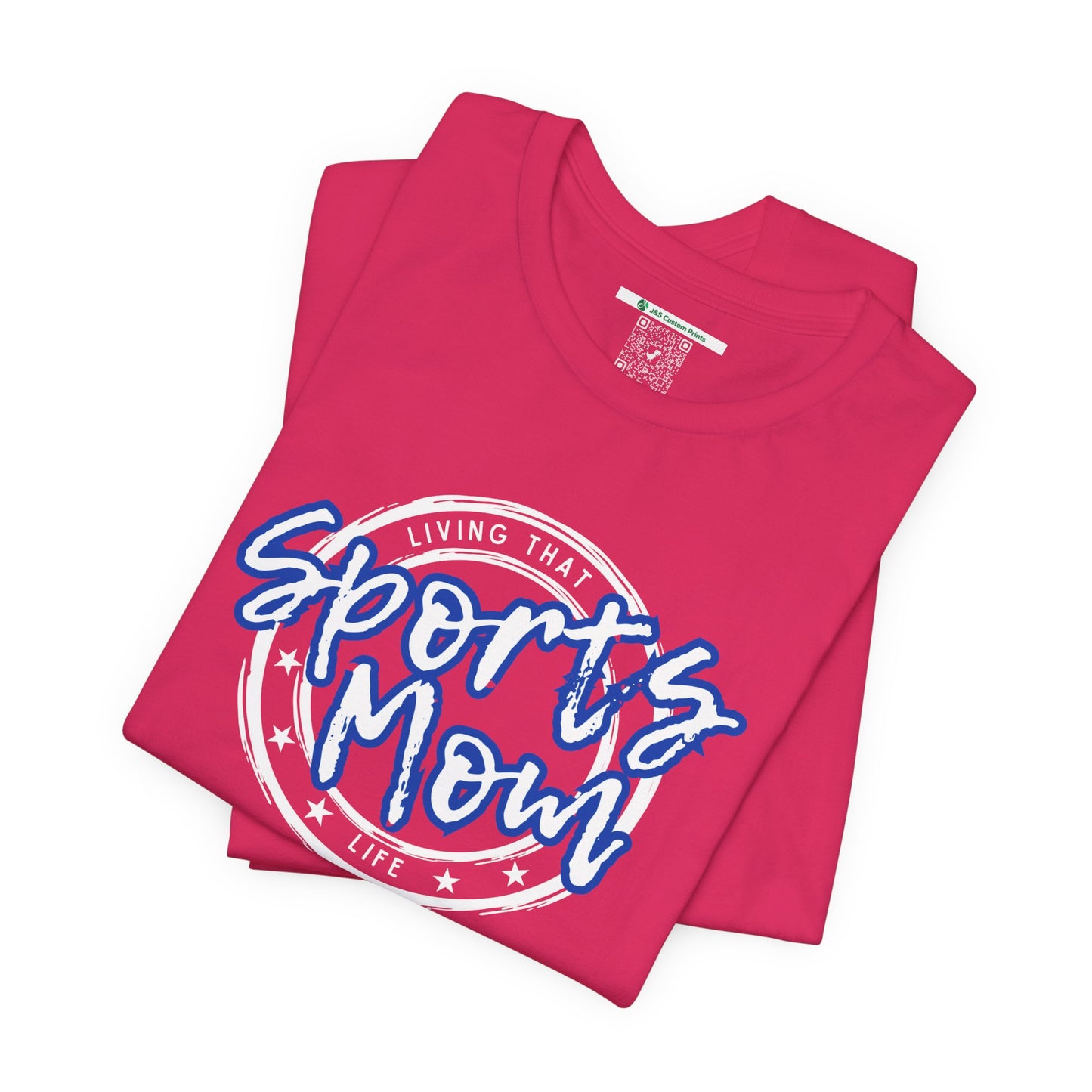 Sports Mom -- Blue Font (Adult Unisex Tee)