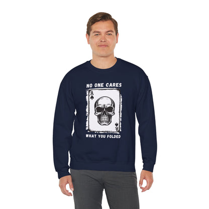 No One Cares What You Folded (Adult Unisex Crewneck Sweatshirt)