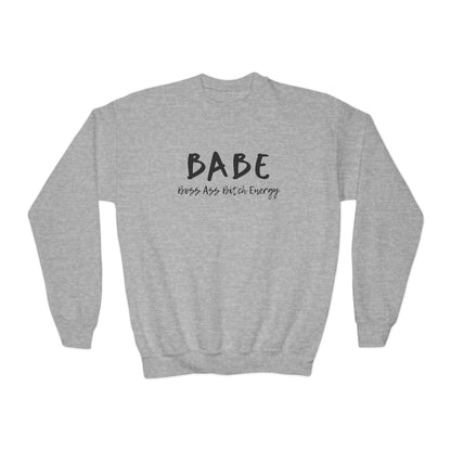 BABE (Youth Unisex Crewneck Sweatshirt)