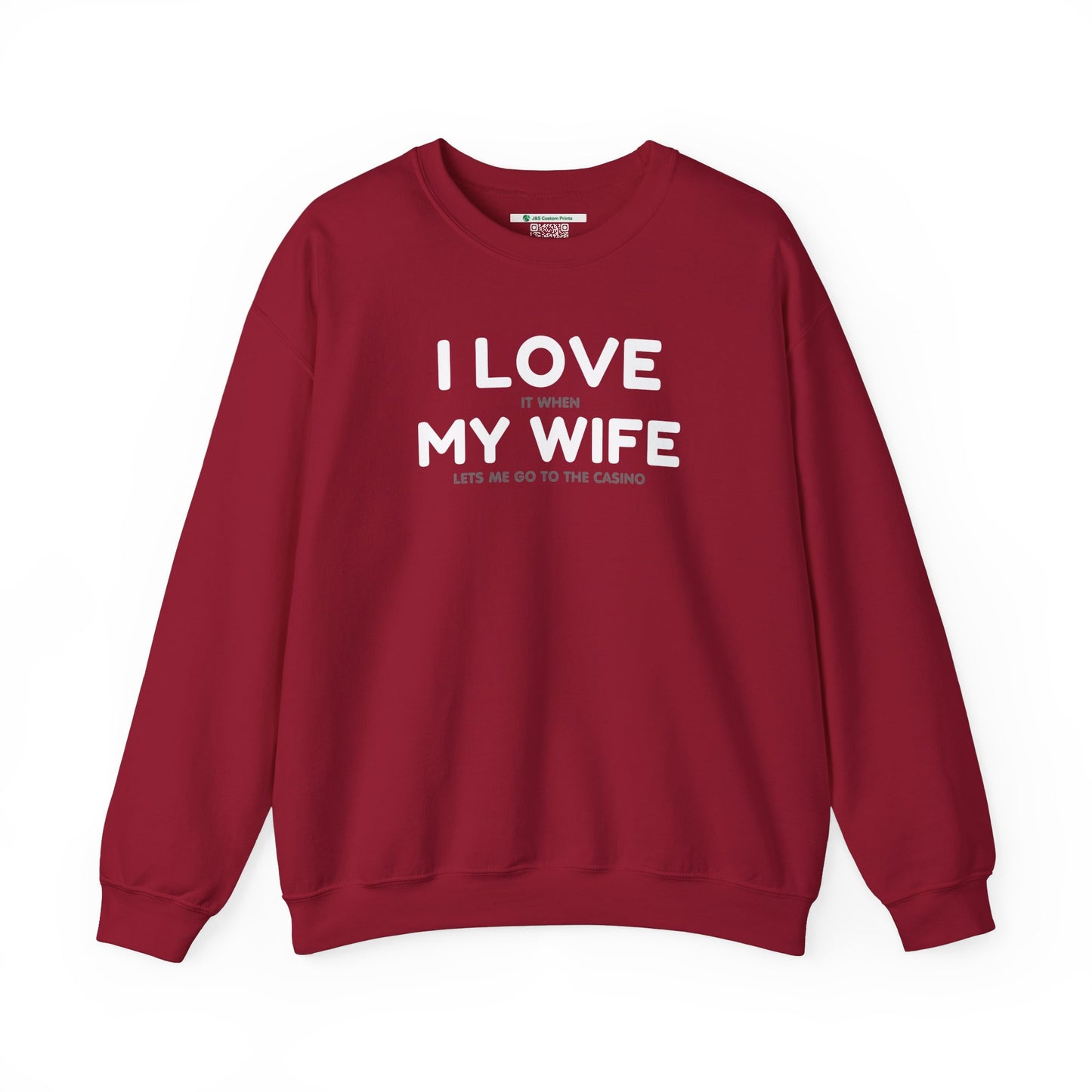 I Love My Wife (Adult Unisex Crewneck Sweatshirt)