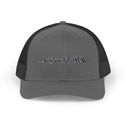 Mirror Message -- Hello Beautiful (Embroidered Snapback Trucker Hat)