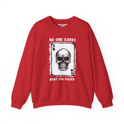 No One Cares What You Folded (Adult Unisex Crewneck Sweatshirt)