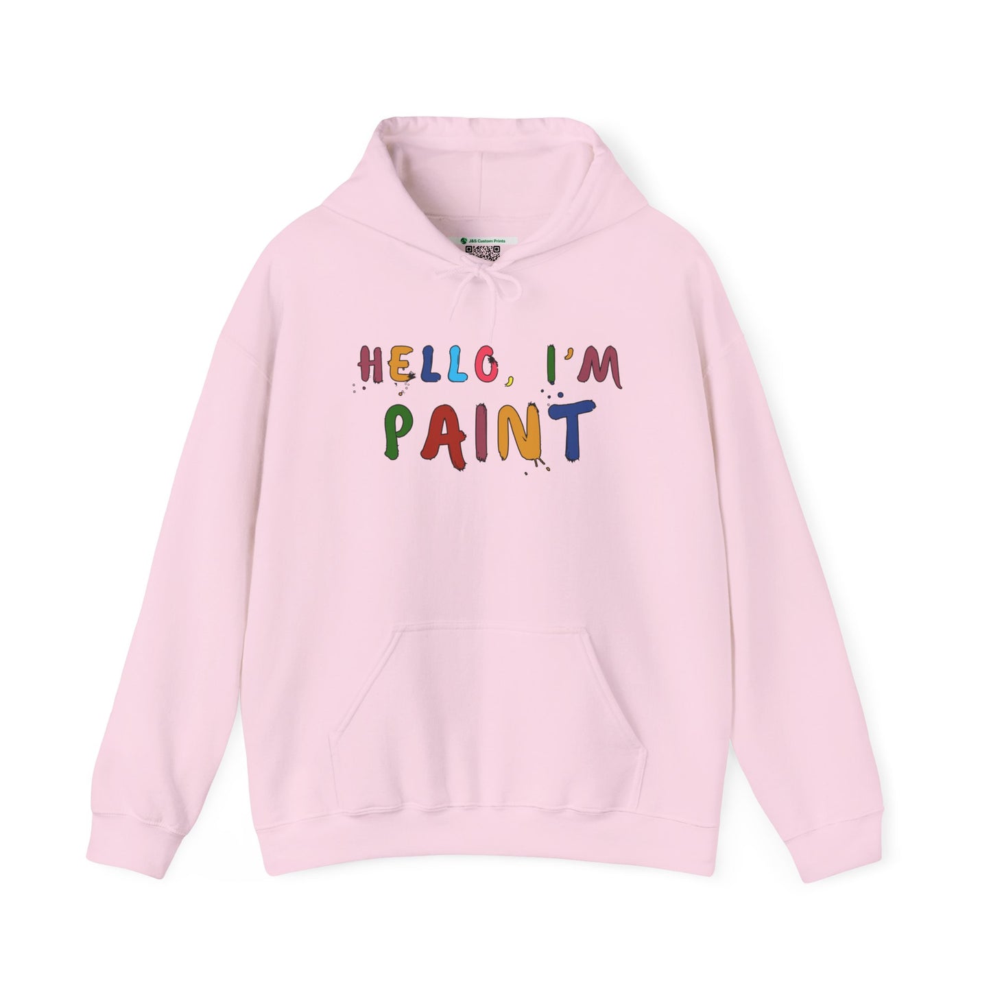 Matching Couple's Set -- Hello, I'm Paint (Adult Unisex Hooded Sweatshirt)