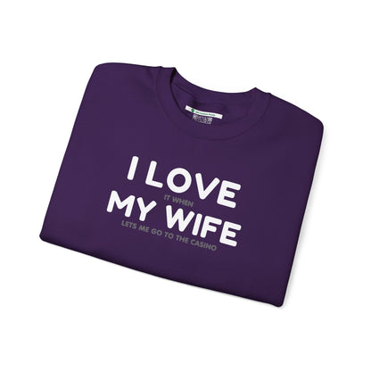 I Love My Wife (Adult Unisex Crewneck Sweatshirt)