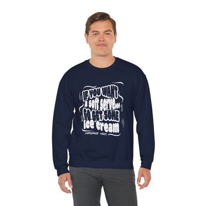 Volleyball Soft Serve (Adult Unisex Crewneck Sweatshirt)