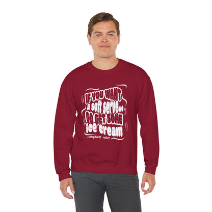 Volleyball Soft Serve (Adult Unisex Crewneck Sweatshirt)