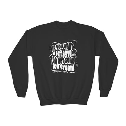 Volleyball Soft Serve (Youth Unisex Crewneck Sweatshirt)