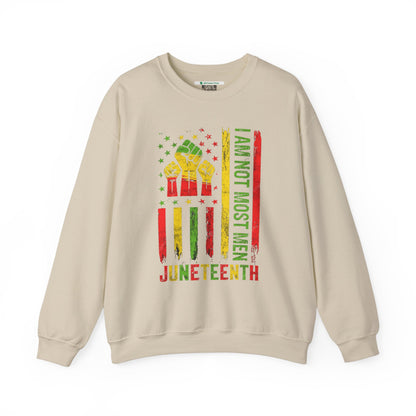 Juneteenth -- Not Most Men (Adult Unisex Crewneck Sweatshirt)