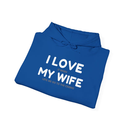 I Love My Wife (Adult Unisex Hooded Sweatshirt)