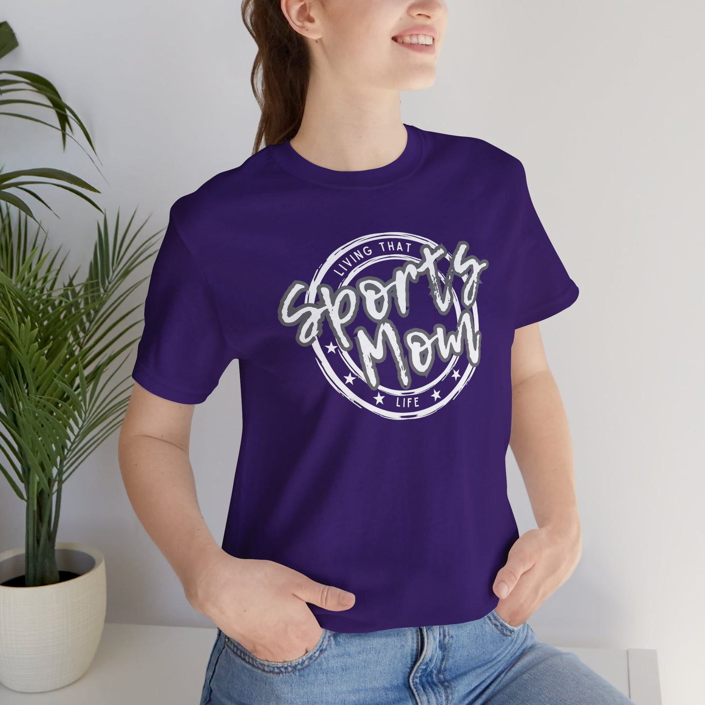 Sports Mom -- Gray Font (Adult Unisex Tee)