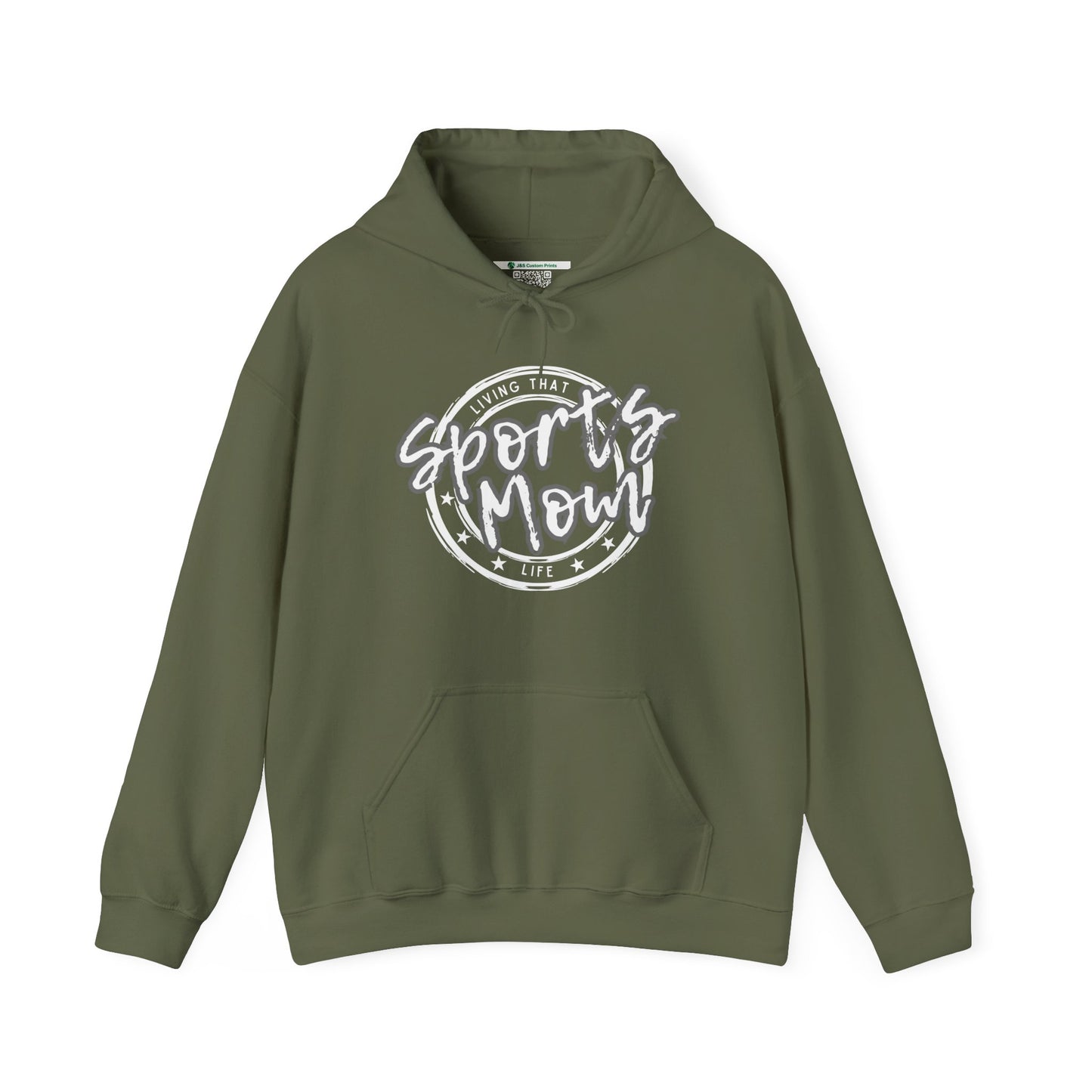 Sports Mom -- Gray Font (Adult Unisex Hooded Sweatshirt)