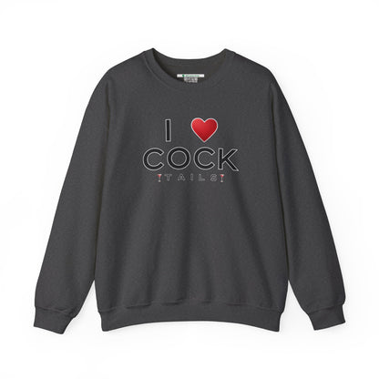 I Love Cocktails -- Simple Font (Adult Unisex Crewneck Sweatshirt)