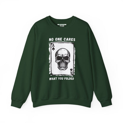 No One Cares What You Folded (Adult Unisex Crewneck Sweatshirt)