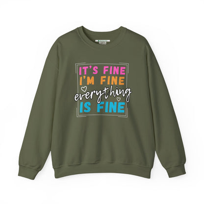 Everything Is Fine (Adult Unisex Crewneck Sweatshirt)