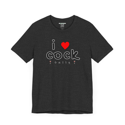 I Love Cocktails -- Playful Font (Adult Unisex Tee)