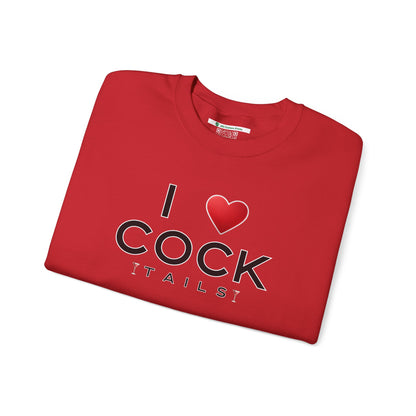 I Love Cocktails -- Simple Font (Adult Unisex Crewneck Sweatshirt)
