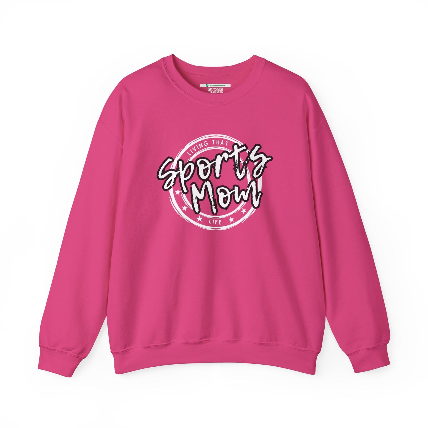 Sports Mom -- Black Font (Adult Unisex Crewneck Sweatshirt)