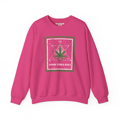 Cannabis -- Good Vibes Only (Adult Unisex Crewneck Sweatshirt)