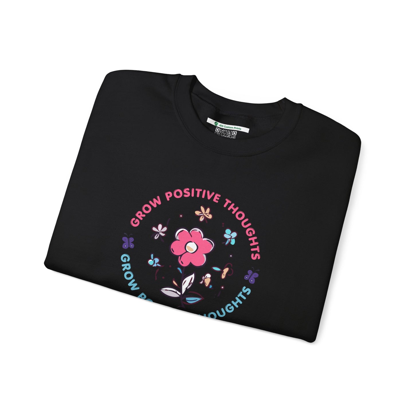 Grow Positive Thoughts Crewneck Sweatshirt - Unisex Heavy Blend