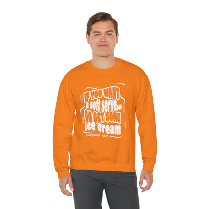 Volleyball Soft Serve (Adult Unisex Crewneck Sweatshirt)