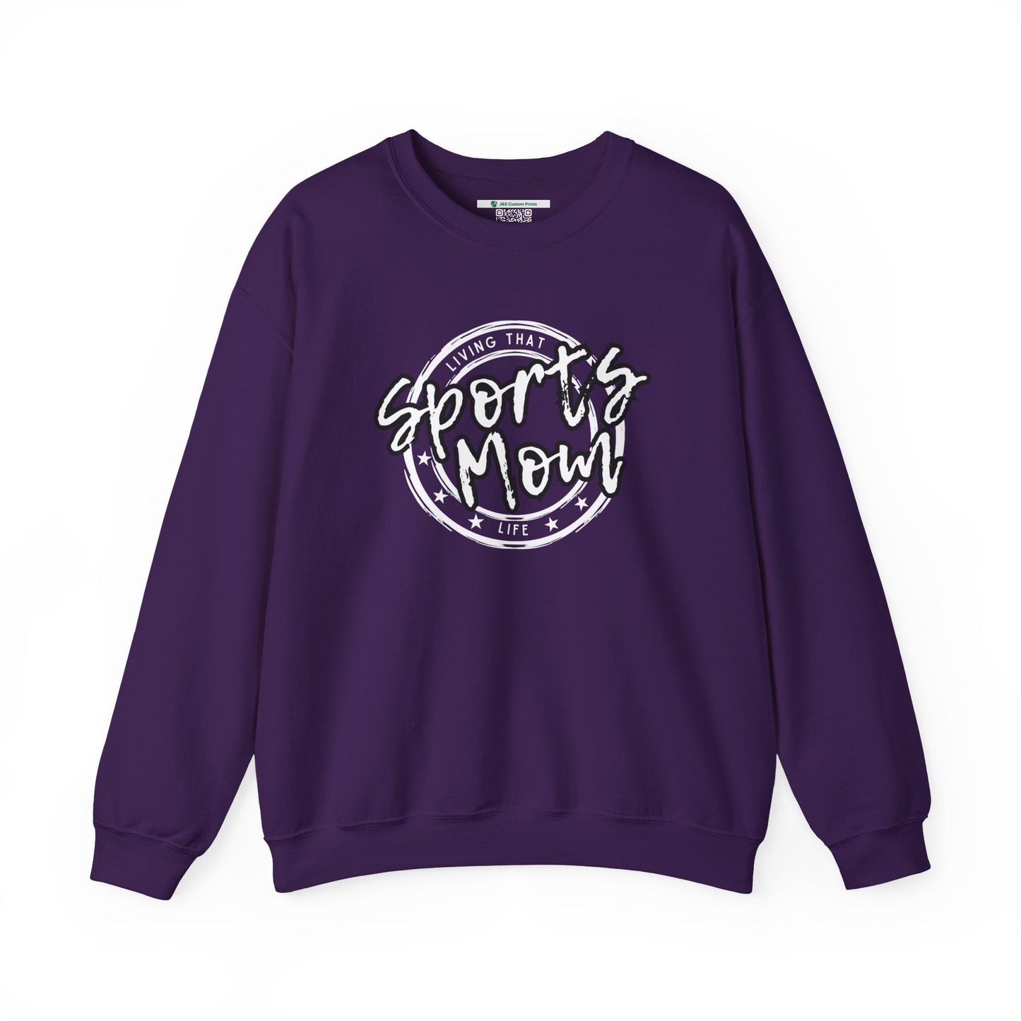 Sports Mom -- Black Font (Adult Unisex Crewneck Sweatshirt)
