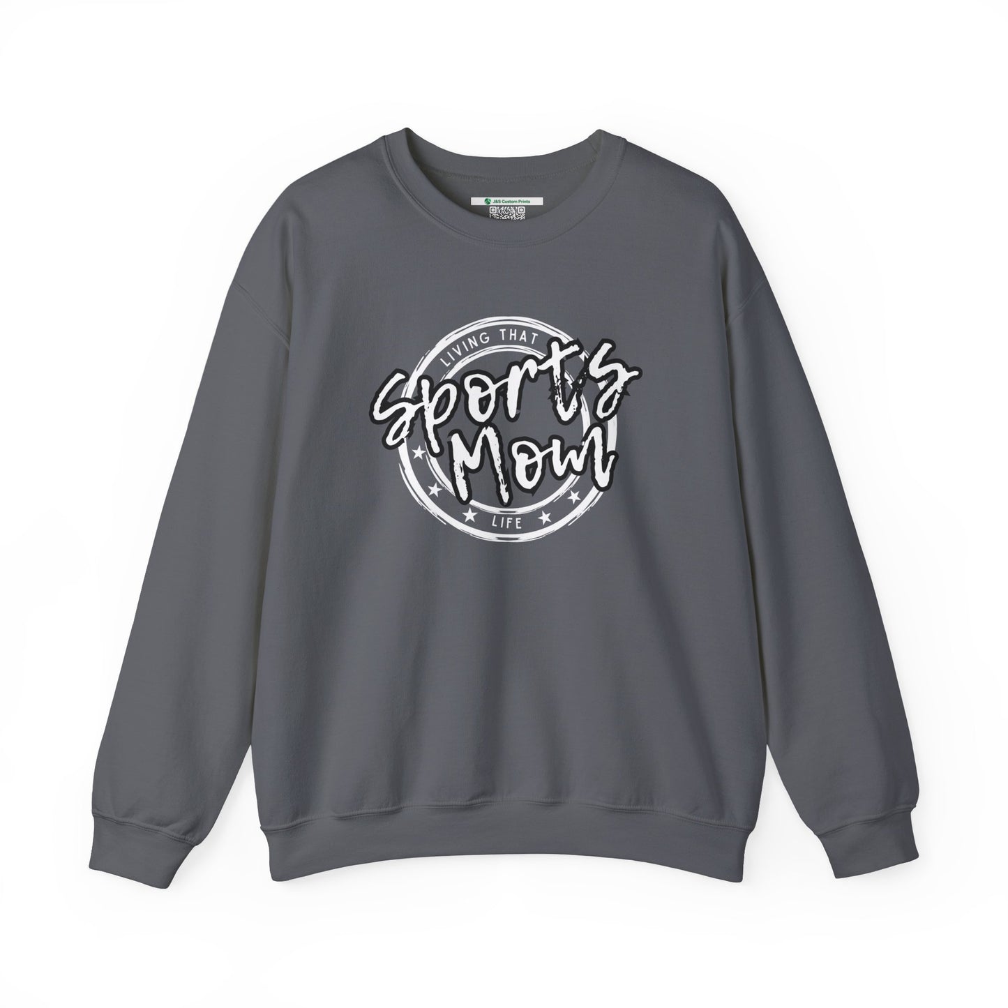 Sports Mom -- Black Font (Adult Unisex Crewneck Sweatshirt)