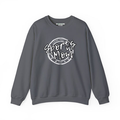 Sports Mom -- Black Font (Adult Unisex Crewneck Sweatshirt)