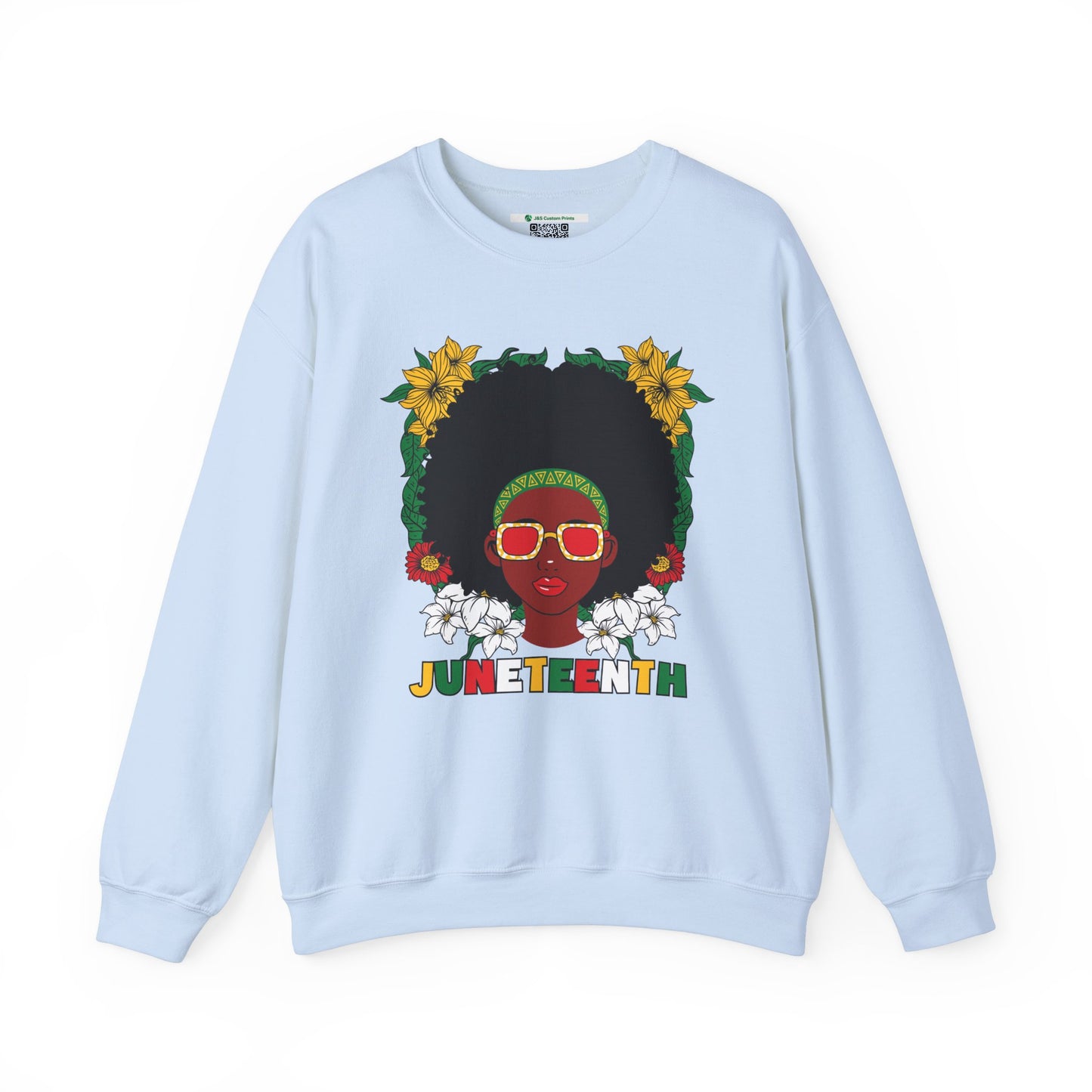 Juneteenth -- Afrocentric Design (Adult Unisex Crewneck Sweatshirt)