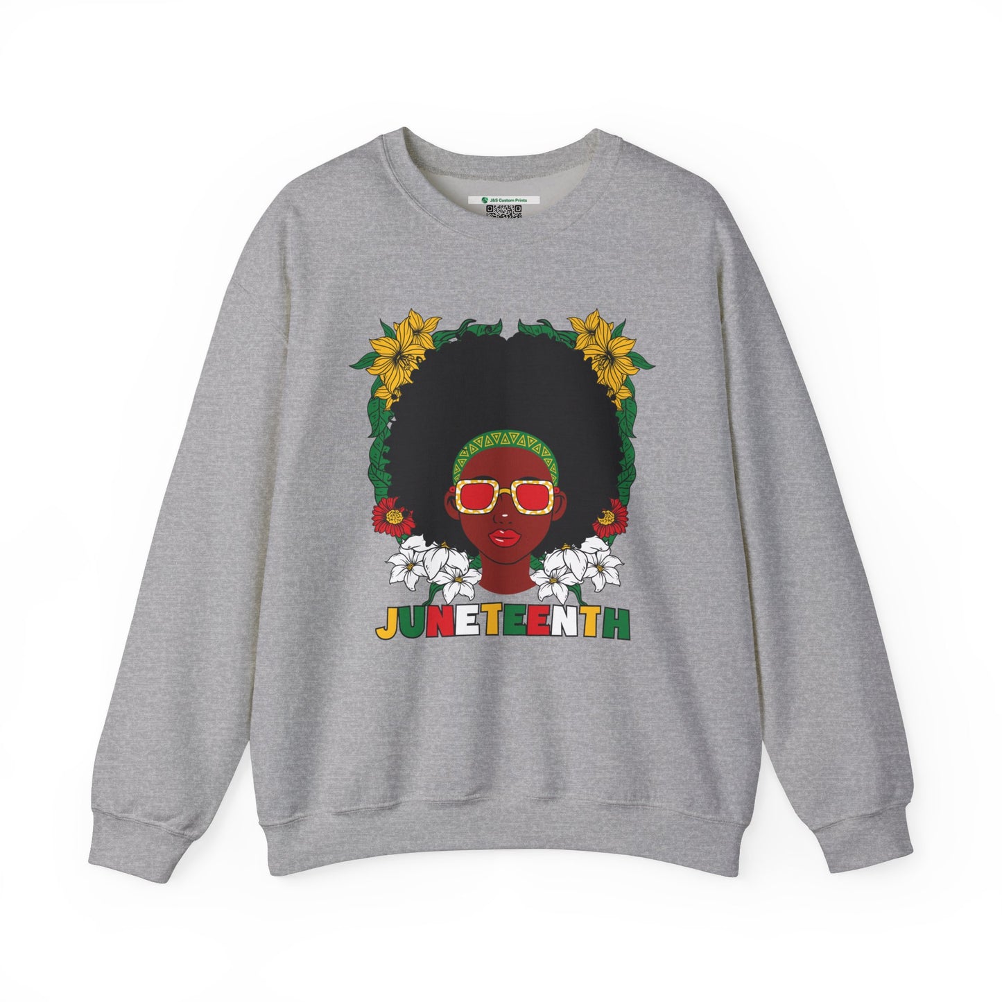Juneteenth -- Afrocentric Design (Adult Unisex Crewneck Sweatshirt)