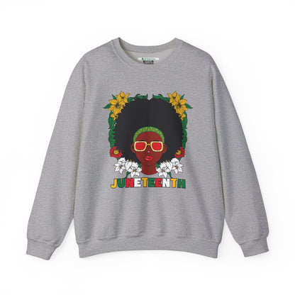 Juneteenth -- Afrocentric Design (Adult Unisex Crewneck Sweatshirt)