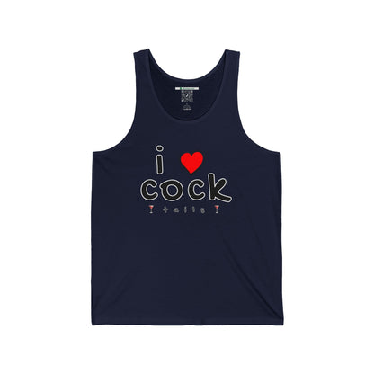 I Love Cocktails -- Playful Font (Adult Unisex Tank Top)