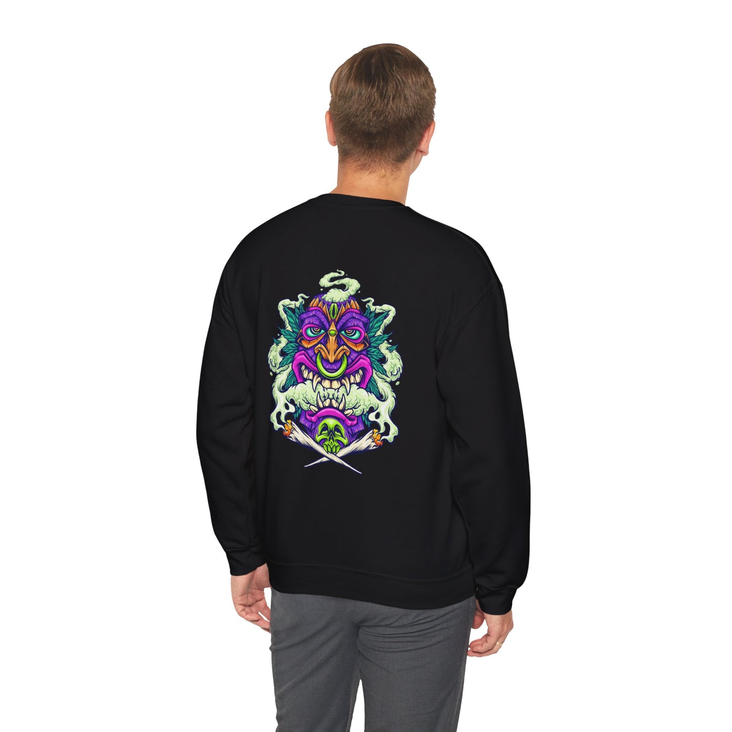 Cannabis Monkey (Adult Unisex Crewneck Sweatshirt)