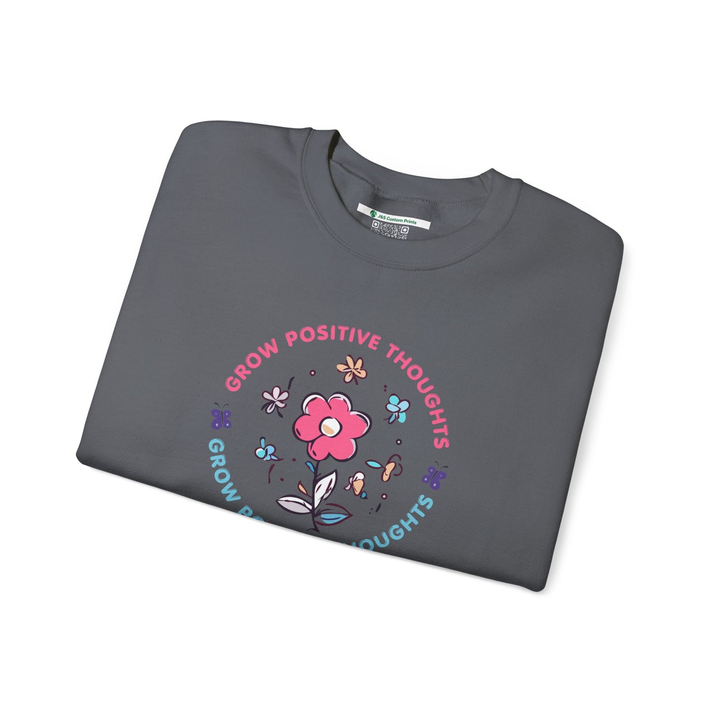 Grow Positive Thoughts Crewneck Sweatshirt - Unisex Heavy Blend