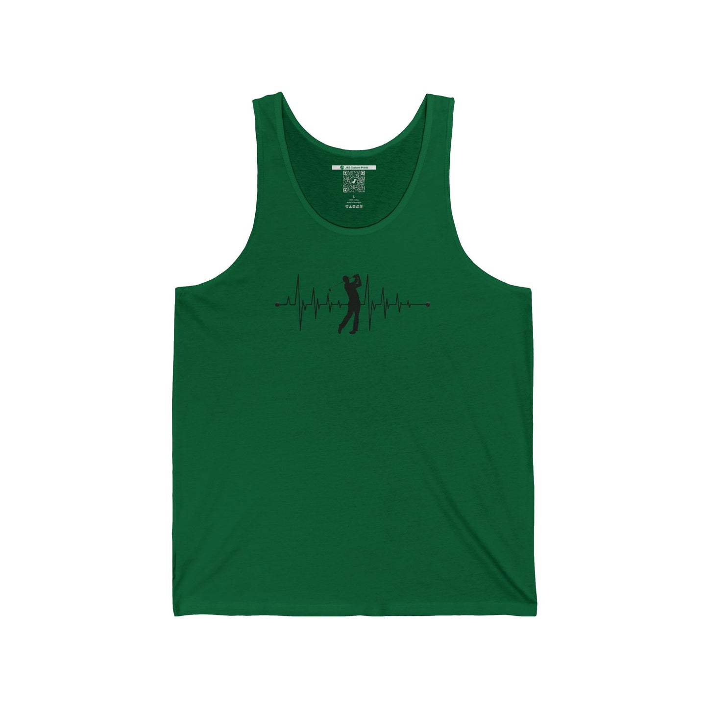 Golf Heartbeat (Adult Unisex Tank Top)