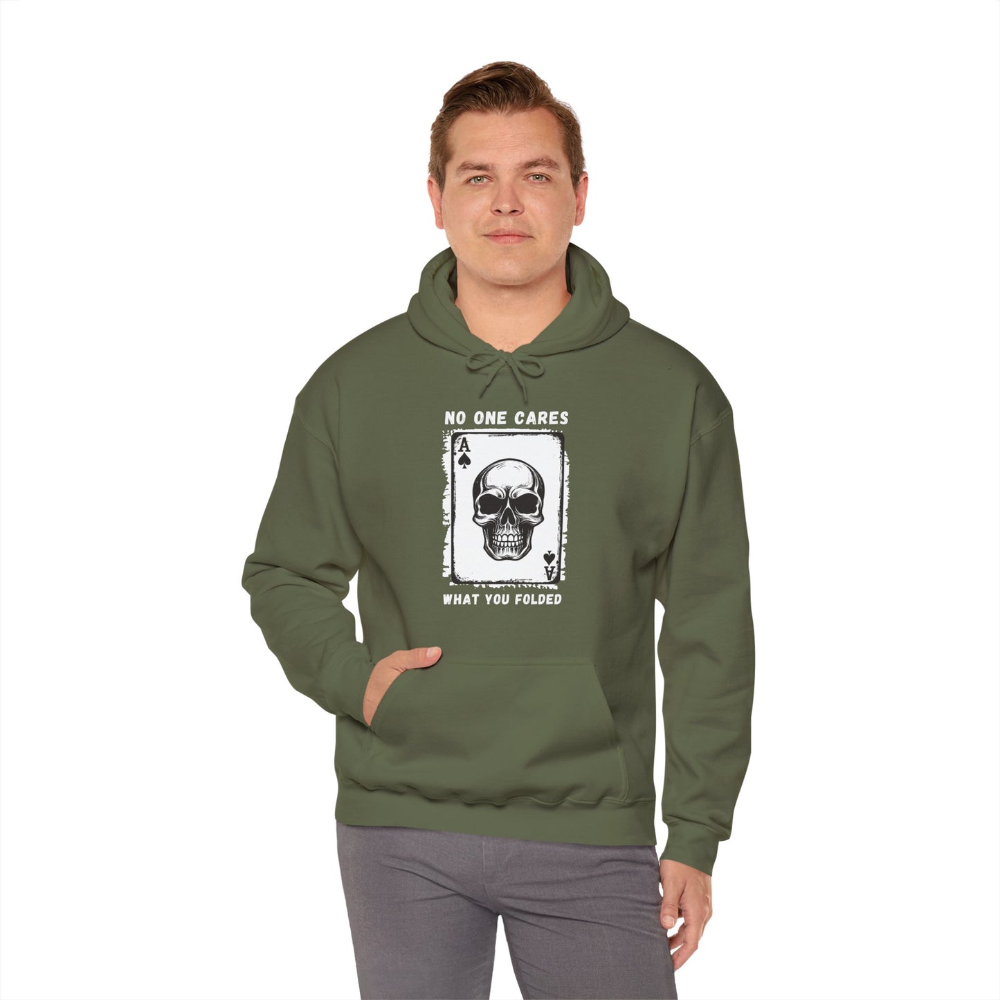 No One Cares What You Folded (Adult Unisex Hooded Sweatshirt)
