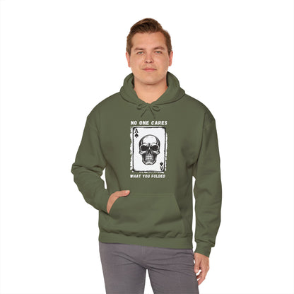 No One Cares What You Folded (Adult Unisex Hooded Sweatshirt)