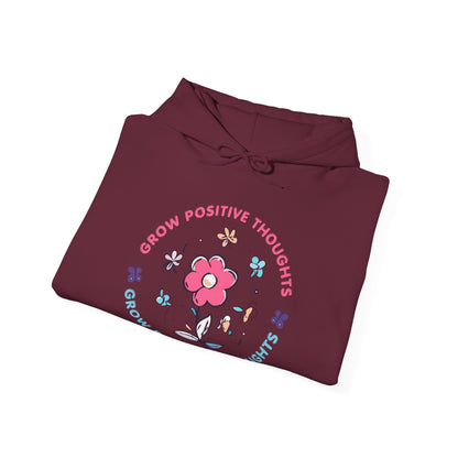 Grow Positive Thoughts (Adult Unisex Hooded Sweatshirt)