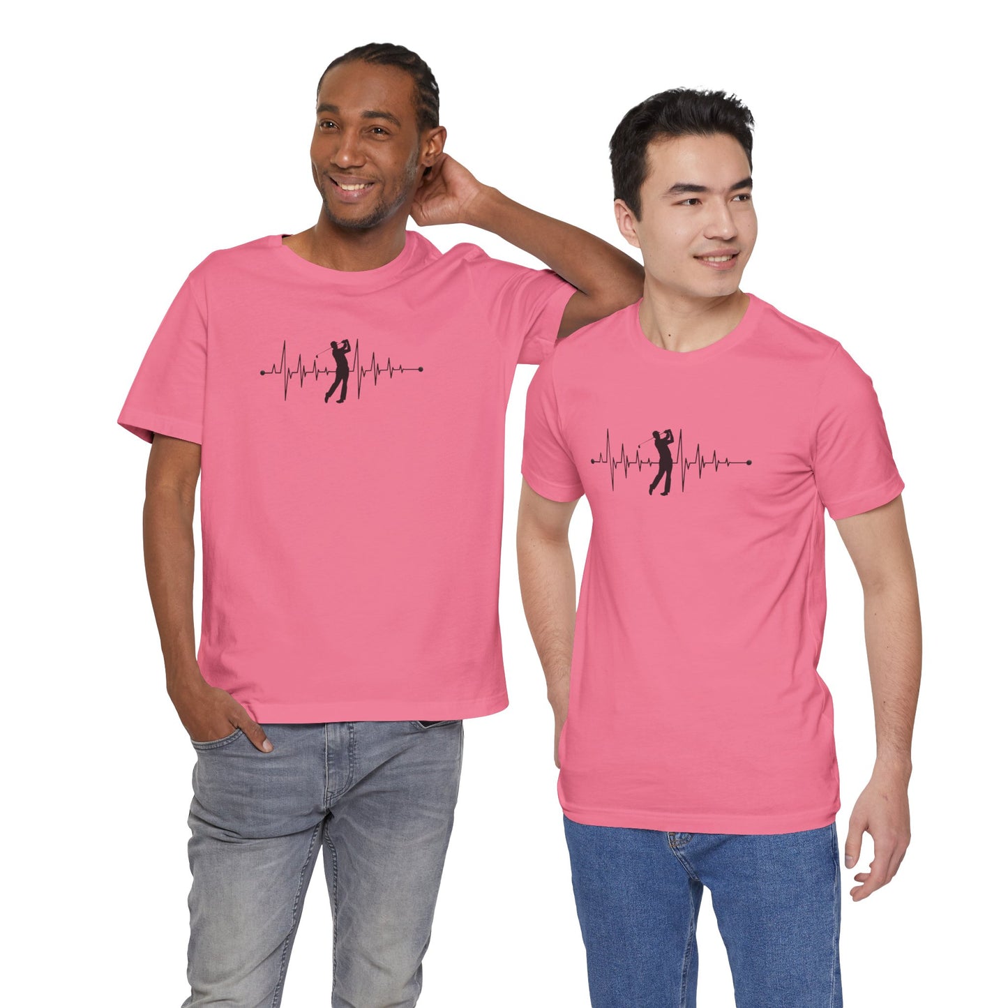 Golf Heartbeat (Adult Unisex Tee)