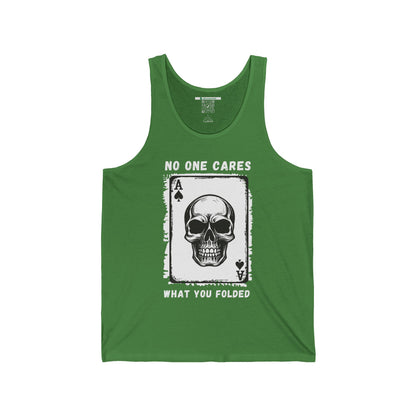 No One Cares What You Folded (Adult Unisex Tank Top)