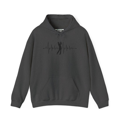 Golf Heartbeat (Adult Unisex Hooded Sweatshirt)