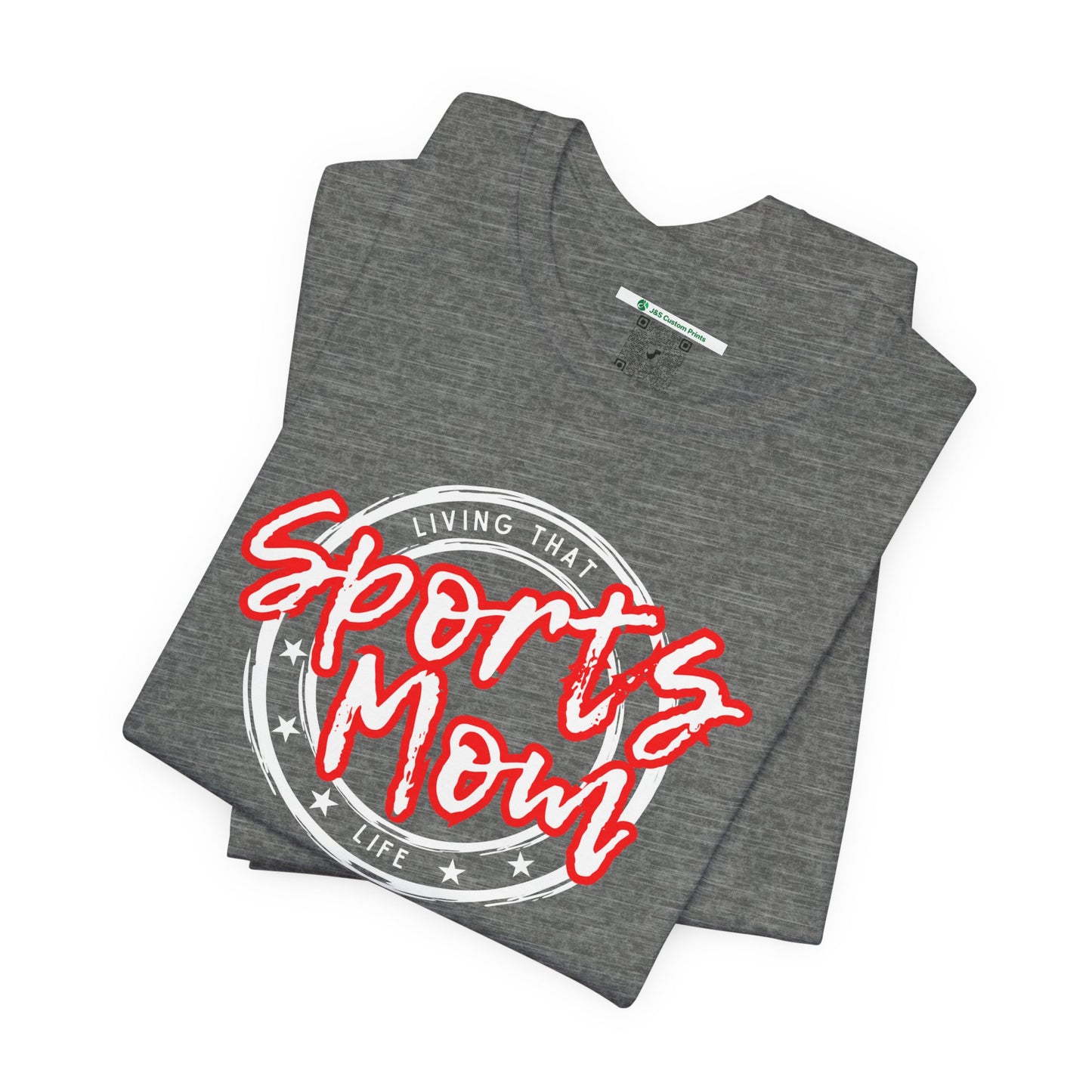Sports Mom -- Red Font (Adult Unisex Tee)